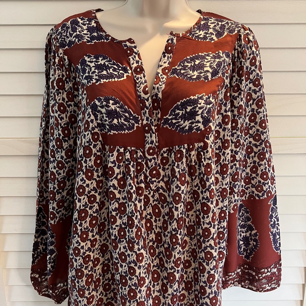 Boho Peasant blouse... Lucky Brand Size M